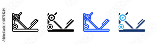 Leg Press Icon Collection With Multiple Styles