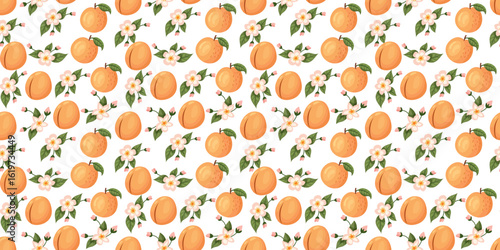 This Charming Peach Pattern features vibrant Oranges and Flowers, brightening your space
