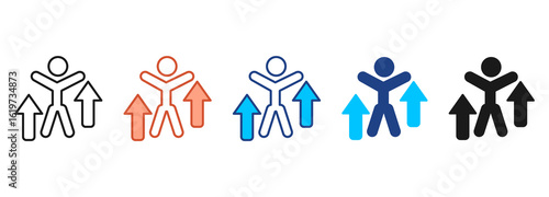 Self Improvement Icon Set Multiple Style Collection