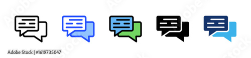Message Icon Collection With Multiple Styles