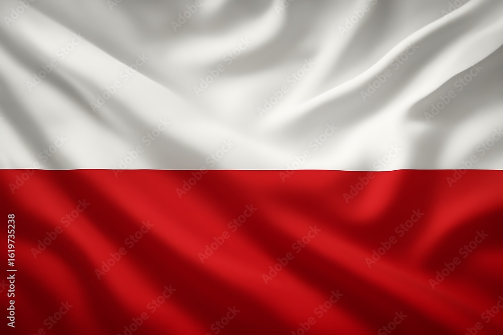 Obraz premium Photo of waving flag of poland, national symbol