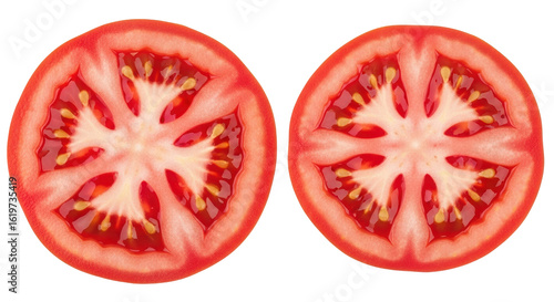 Isolated tomato slices composition