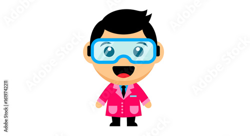 Welder Wearing Safety Goggles Vector