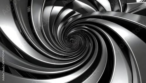 Fototapeta Naklejka Na Ścianę i Meble -  Abstract metallic spiral design
