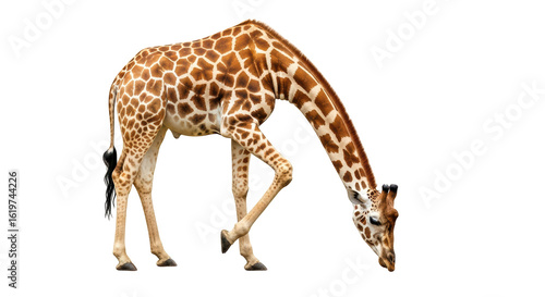 Photography Isolated Giraffe Reaching Down