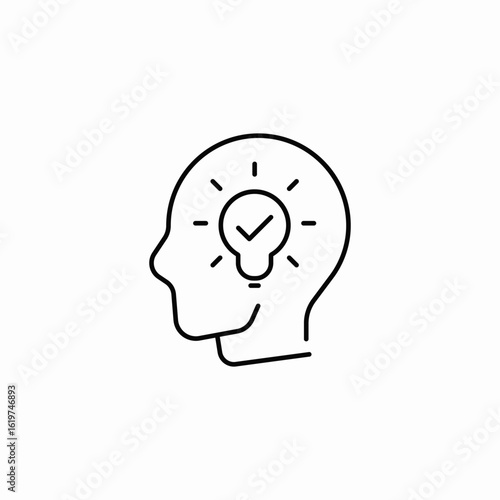 creative mindset icon sign vector