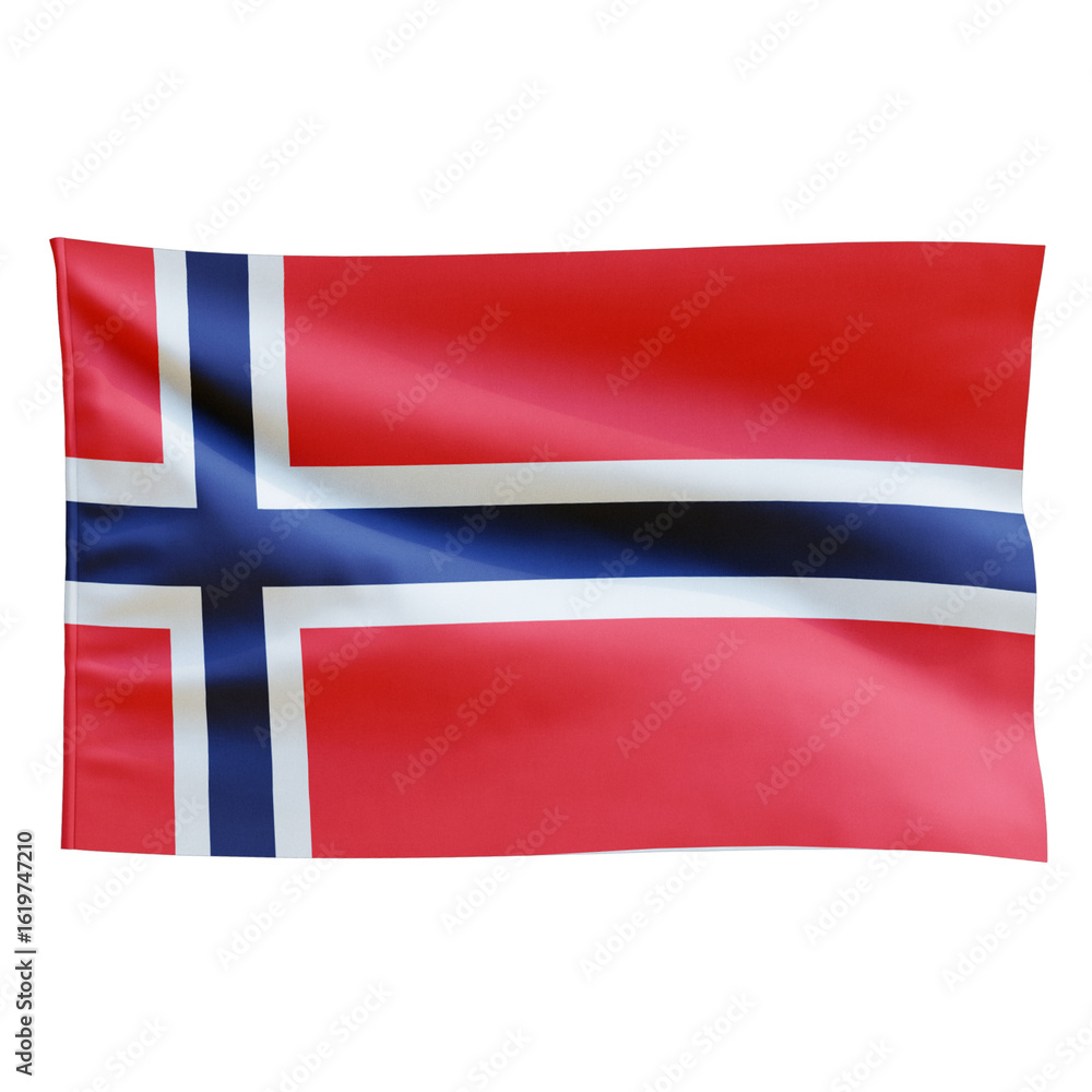 Fototapeta premium Norway Flag on transparent background png
