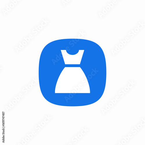 flared belt midi dress icon sign vector
