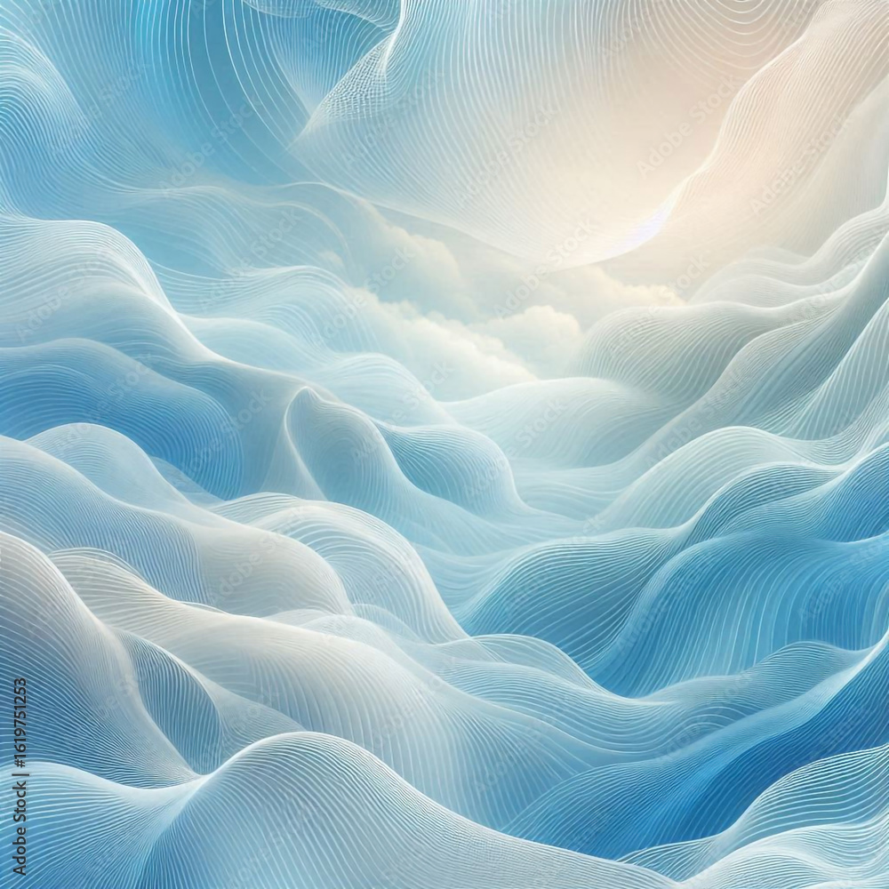 Obraz premium abstract blue background with waves