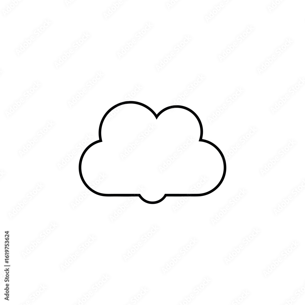 cloud icons out line art on vector illustration. cloud icons out line art on vector illustration.