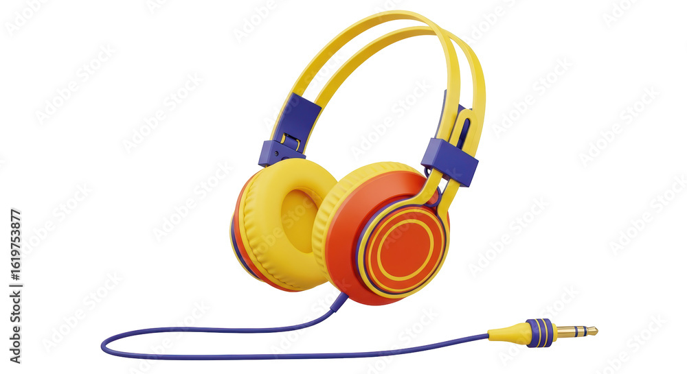 Naklejka premium Isolated Headphones
