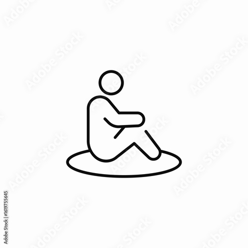 carpet sit icon sign vector