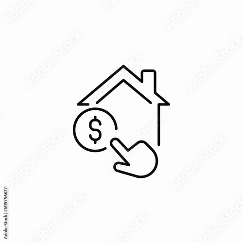 finances housing icon sign vector