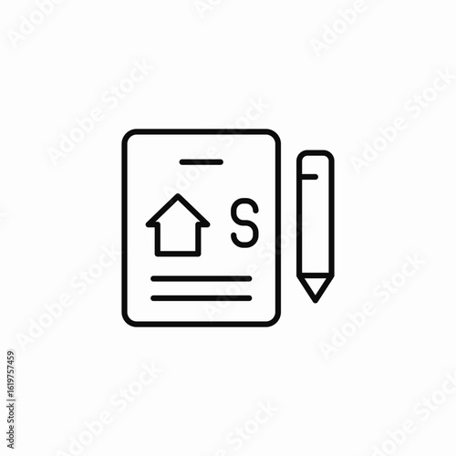 house finances notes icon sign vector