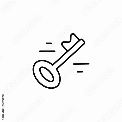 key unlocking icon sign vector