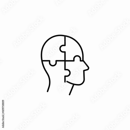 mind puzzle connection icon sign vector