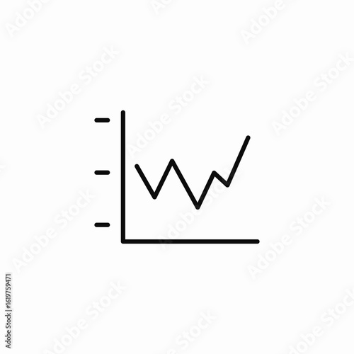 statistics techniques graph icon sign vector