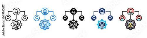 manager icon set multiple style collection