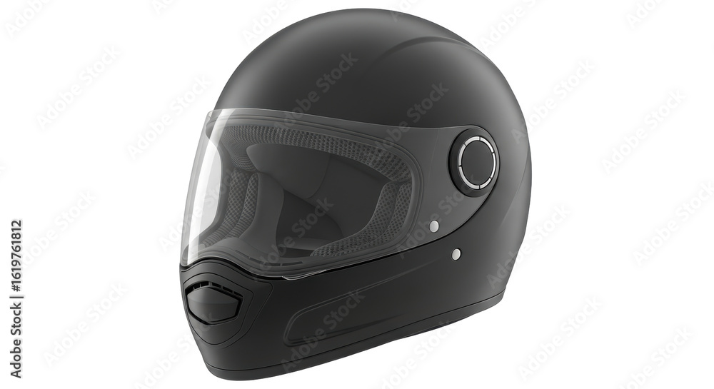 Fototapeta premium Isolated Black Motorcycle Helmet