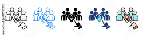 selection icon set multiple style collection