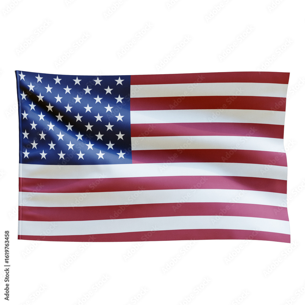 Obraz premium United States Flag on transparent background png