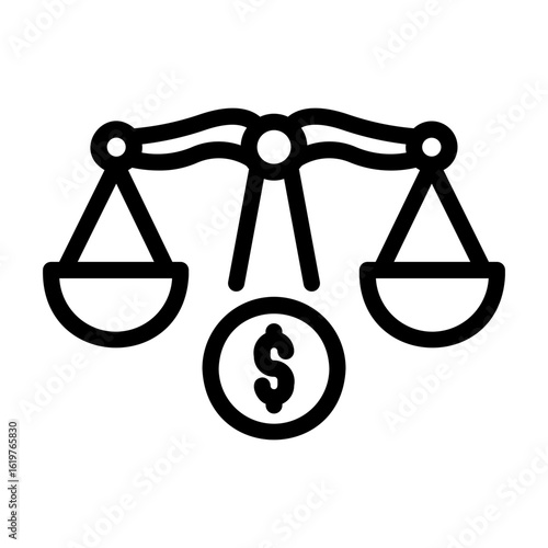 equal payment Line Icon
