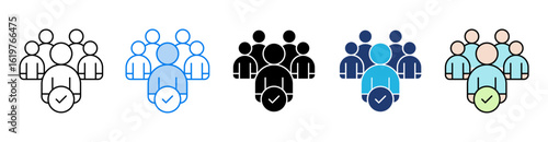 Shortlist icon set multiple style collection