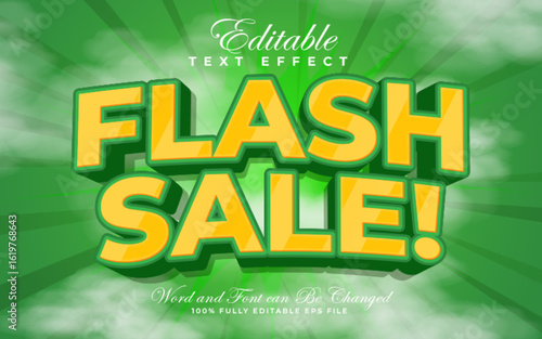 Flash Sale 3D editable text effect style