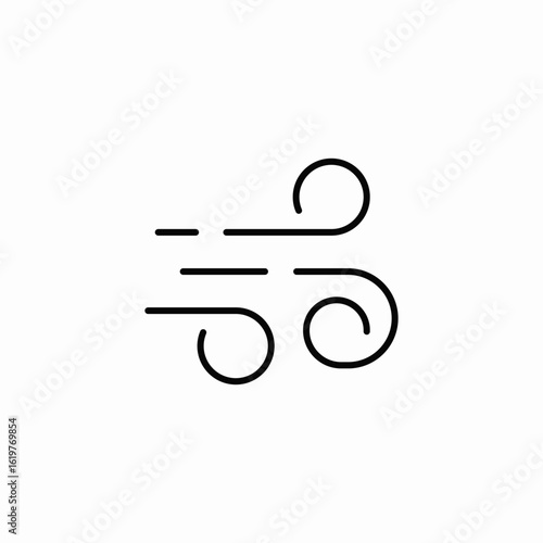 wind breeze icon sign vector
