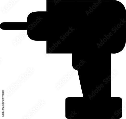 Modern Electric Drill Outline – Work, Repair & DIY Equipment Vector


