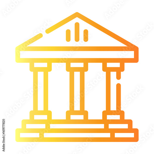 courthouse Line Gradient Icon