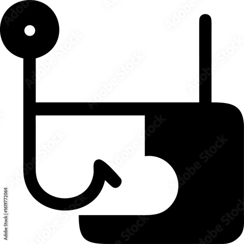 Modern Digital Fraud Outline – Internet Security & Deception Vector


