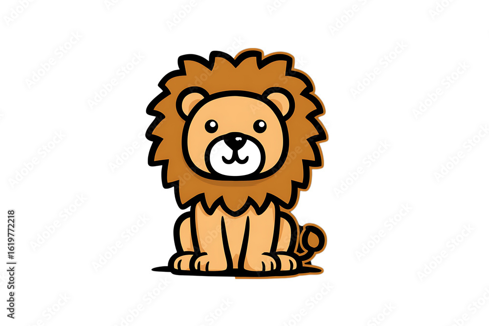 Adorable cartoon lion cub Adorable cartoon lion cub