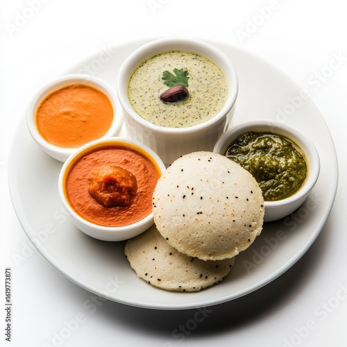 Delicious South Indian Idli with Sambar & Chutneys: A Culinary Delight