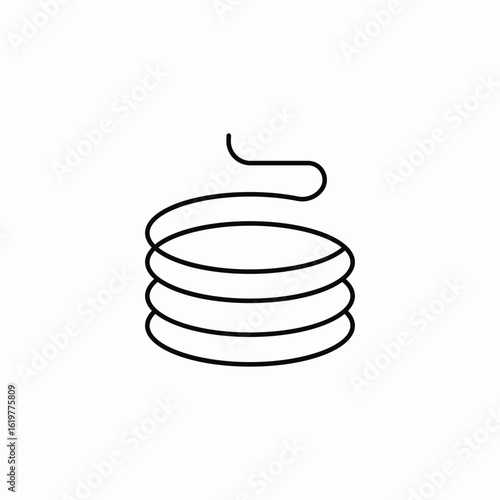 coil cable icon sign vector
