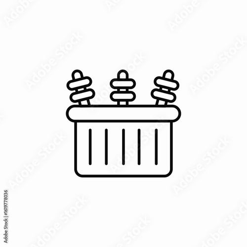 power transformer icon sign vector