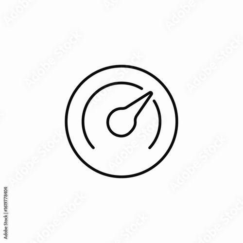 round meter icon sign vector