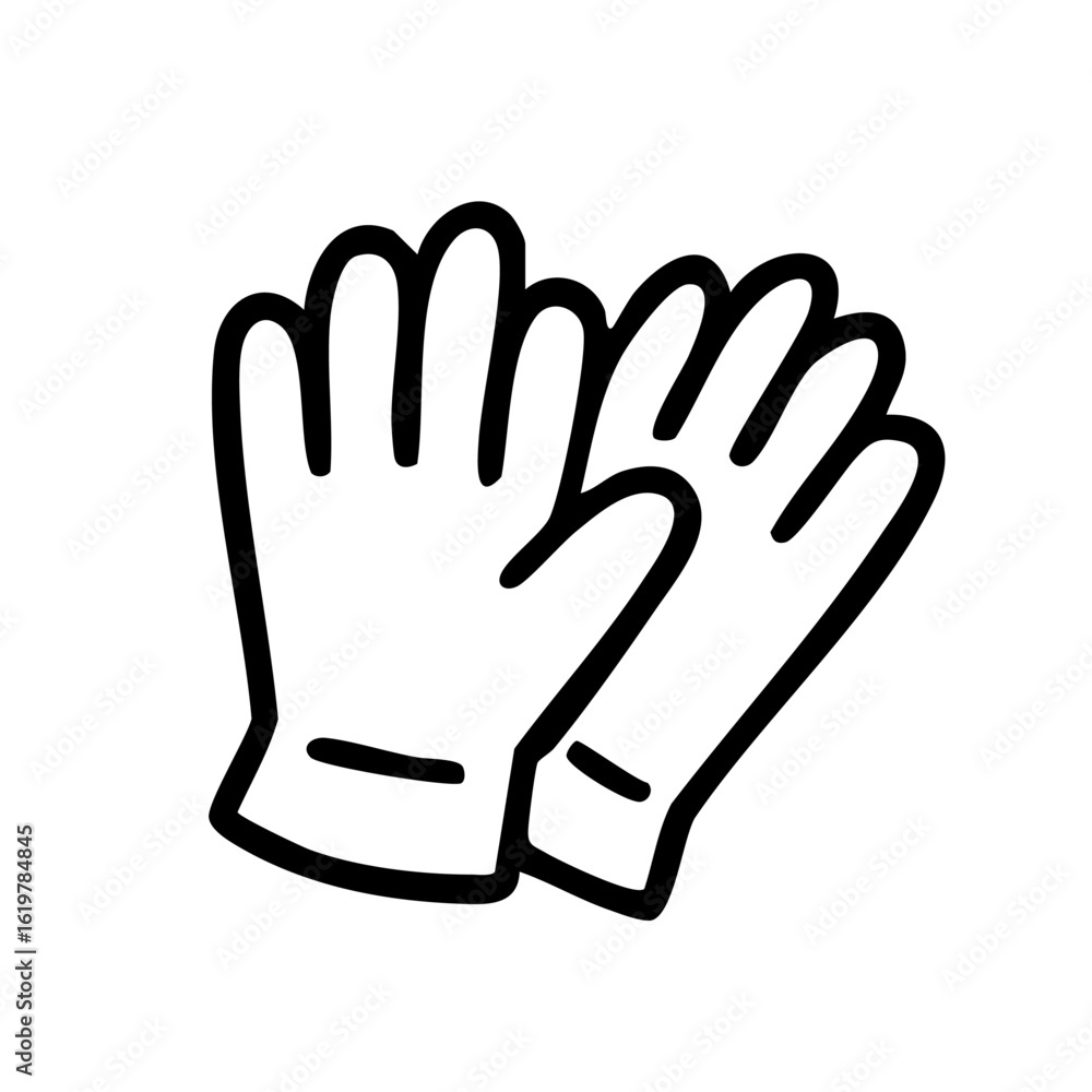 Obraz premium 軍手 線画