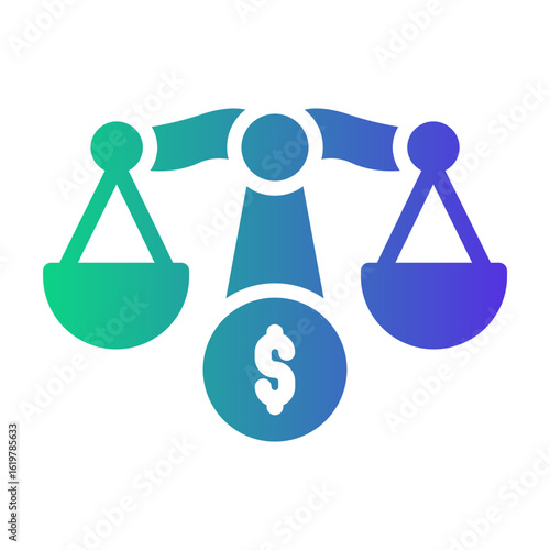 equal payment Gradient icon