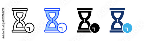 Hourglass Icon Collection With Multiple Styles