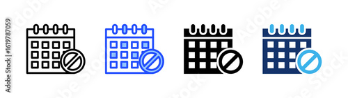 Time Blocking Icon Collection With Multiple Styles