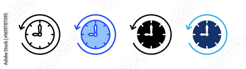 Deadline Extension Icon Collection With Multiple Styles