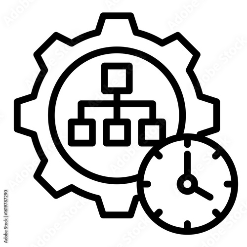 Digital Workflow  Icon Element For Design

