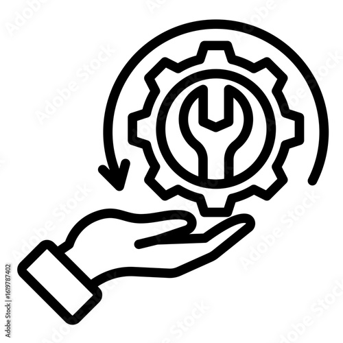 Optimization Gear  Icon Element For Design
