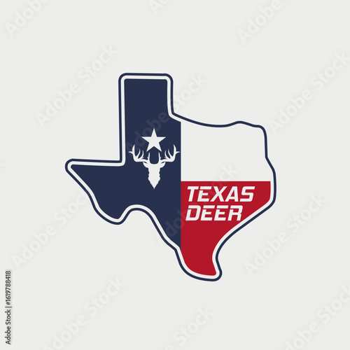 Texas Symbol with Deer and Star