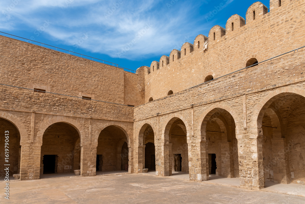Obraz premium The Ribat fortress inside the medina of Sousse, Tunisia