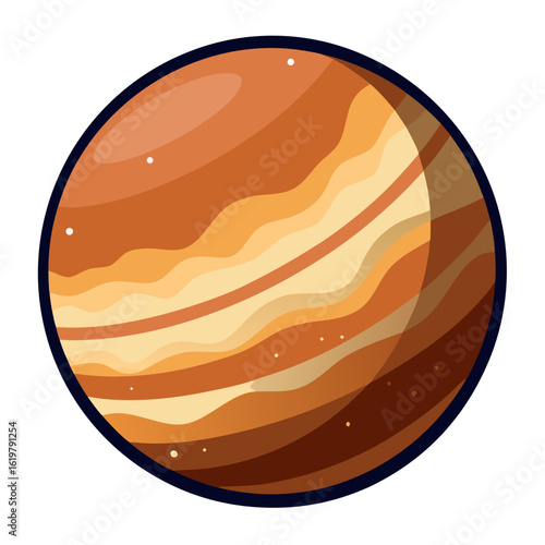 a gas giant planet no background vector file.