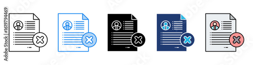 Rejected icon set multiple style collection