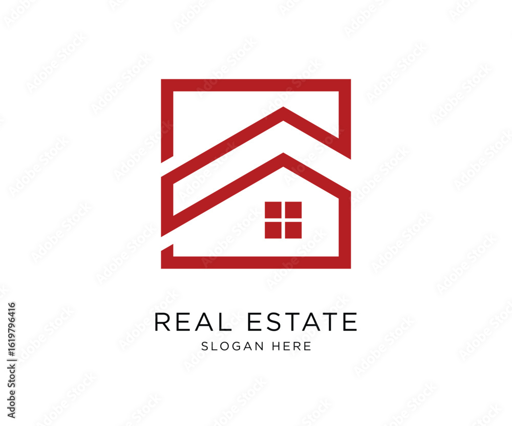 Fototapeta premium Real Estate Minimalist Logo Design Template