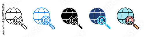 Sourcing icon set multiple style collection